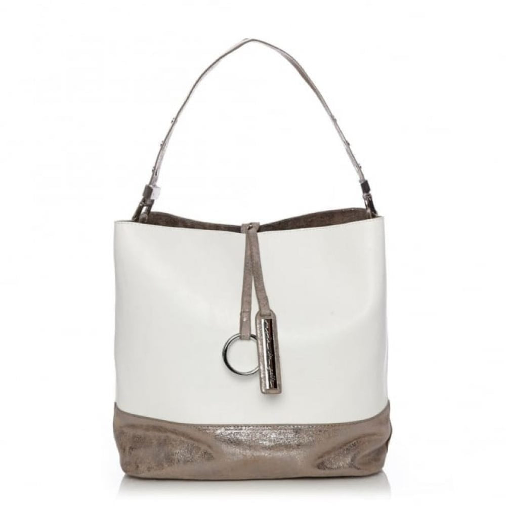 Moda in Pelle Perlibag White-Metallic Porvair