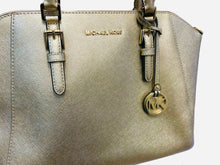 Load image into Gallery viewer, Michael Kors Large Ciara Satchel in Gold
