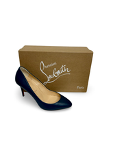 Load image into Gallery viewer, Christian Louboutin Eloise 85 Navy Courts UK4.5
