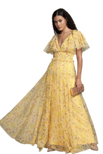 Load image into Gallery viewer, Lace &amp; Beads Shelby Yellow Maxi Dress UK14 RRP £90 New with Tags
