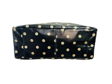 Load image into Gallery viewer, Kath Kidston Black Polkadot Oil Cloth Bag
