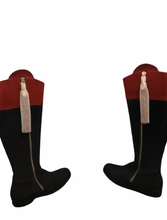Load image into Gallery viewer, Fairfax &amp; Favor British Equestrian Regina Boots in Navy &amp; Red in Sporting Fit UK7.5 EU41 NEW RRP £395

