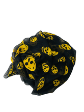 Load image into Gallery viewer, Alexander McQueen Silk Skull Scarf Yellow &amp; Black
