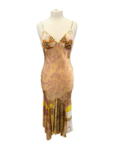 Load image into Gallery viewer, Vintage 2004 Roberto Cavalli Silk Leopard &amp; Baroque Patchwork Slip Dress – Made in Italy (Size 46)
