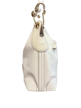 Load image into Gallery viewer, Vintage Anya Hindmarch Slouchy Hobo in White Leather with Gold Hardware
