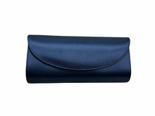 Load image into Gallery viewer, Rainbow Club Navy Satin Serenity Clutch Bag
