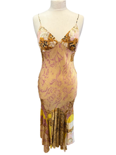 Load image into Gallery viewer, Vintage 2004 Roberto Cavalli Silk Leopard &amp; Baroque Patchwork Slip Dress – Made in Italy (Size 46)
