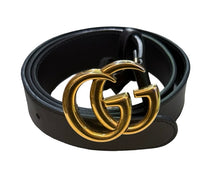 Load image into Gallery viewer, Gucci GG Marmont Black Leather Belt 26.5” - 36”
