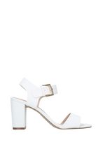 Load image into Gallery viewer, Carvela Sadie White Leather Block Heel Sandals in UK4 EU37
