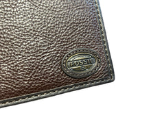 Load image into Gallery viewer, Fossil Estate Slim Bifold Dark Brown Leather Wallet
