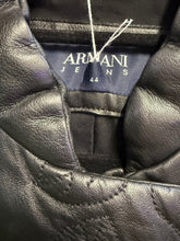 Load image into Gallery viewer, Armani Quilted Leather Jacket with Floral Embossing EU44 UK12
