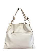Load image into Gallery viewer, Vintage Anya Hindmarch Slouchy Hobo in White Leather with Gold Hardware
