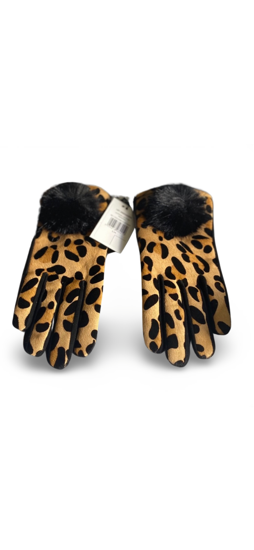 Dune Indiann Leather & Suede Gloves in Black Size S/M