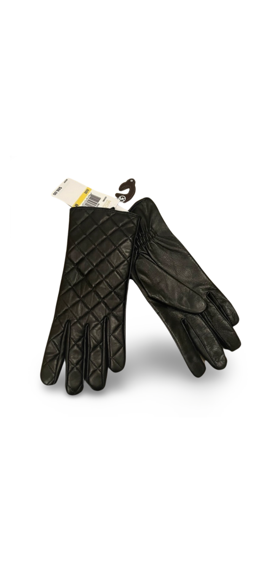 Michael Kors Quilted Leather Tech Gloves Size M