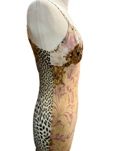 Load image into Gallery viewer, Vintage 2004 Roberto Cavalli Silk Leopard &amp; Baroque Patchwork Slip Dress – Made in Italy (Size 46)
