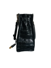 Load image into Gallery viewer, Michael Kors Black Croc Embossed Leather Dillon Tote Multiway Bag
