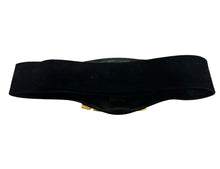 Load image into Gallery viewer, Vintage 80&#39;s Henryks Bijoux Vienne Black Suede Leather Jewelled Elephant Cinch Belt 
 75cm
