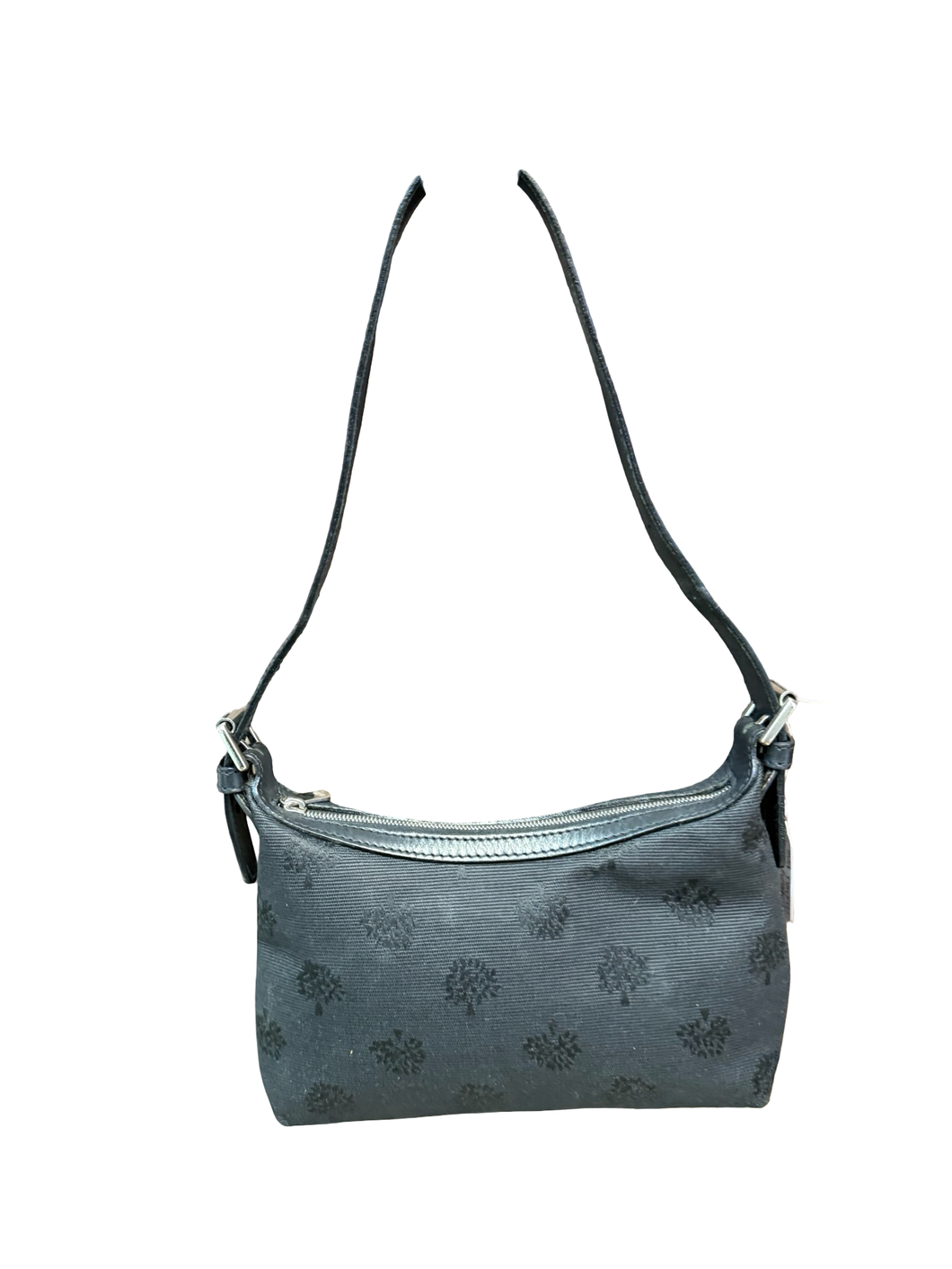 Mulberry Vintage Tree lined Canvas & Leather Black Bag