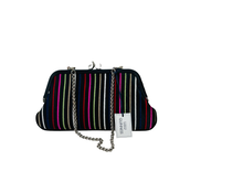 Load image into Gallery viewer, Lulu Guinness Striped Framed Clutch Bag
