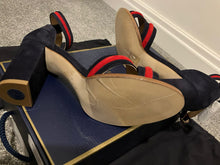 Load image into Gallery viewer, Fairfax &amp; Favor London Heels in Navy &amp; Red UK7 EU40 RRP £185 NEW
