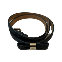 Load image into Gallery viewer, Mulberry Black Leather Bow Belt Size S/M
