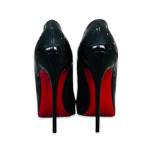 Load image into Gallery viewer, Christian Louboutin Black Patent Leather Pointed Toe High Stiletto UK6 EU39

