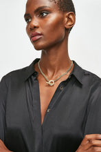 Load image into Gallery viewer, Karen Millen Gold Plated T-Bar Necklace RRP £65
