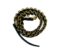 Load image into Gallery viewer, Mulberry Black Leather and Gold Chain Belt XS

