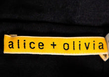 Load image into Gallery viewer, Alice + Olivia Black Lace Dress with Ostrich Feather Trim UK10
