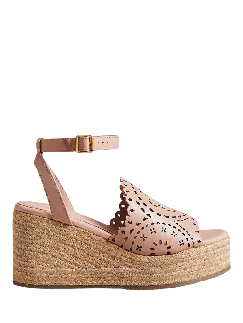 Ted Baker Pinky Laser Cut Wedge Sandals UK7 EU40 RRP £125