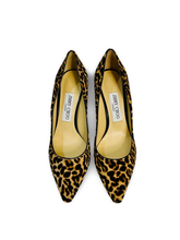 Load image into Gallery viewer, Jimmy Choo Romy 85 Leopard Print Pony Hair Courts UK4
