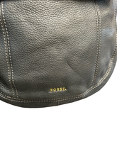 Load image into Gallery viewer, Fossil Dark Brown Leather Convertible Crossbody / Shoulder Bag
