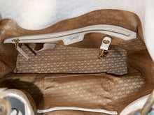 Load image into Gallery viewer, Vintage Anya Hindmarch Slouchy Hobo in White Leather with Gold Hardware
