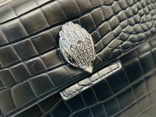 Load image into Gallery viewer, Kurt Geiger London Kensington Croc Leather Shoulder Bag in Black
