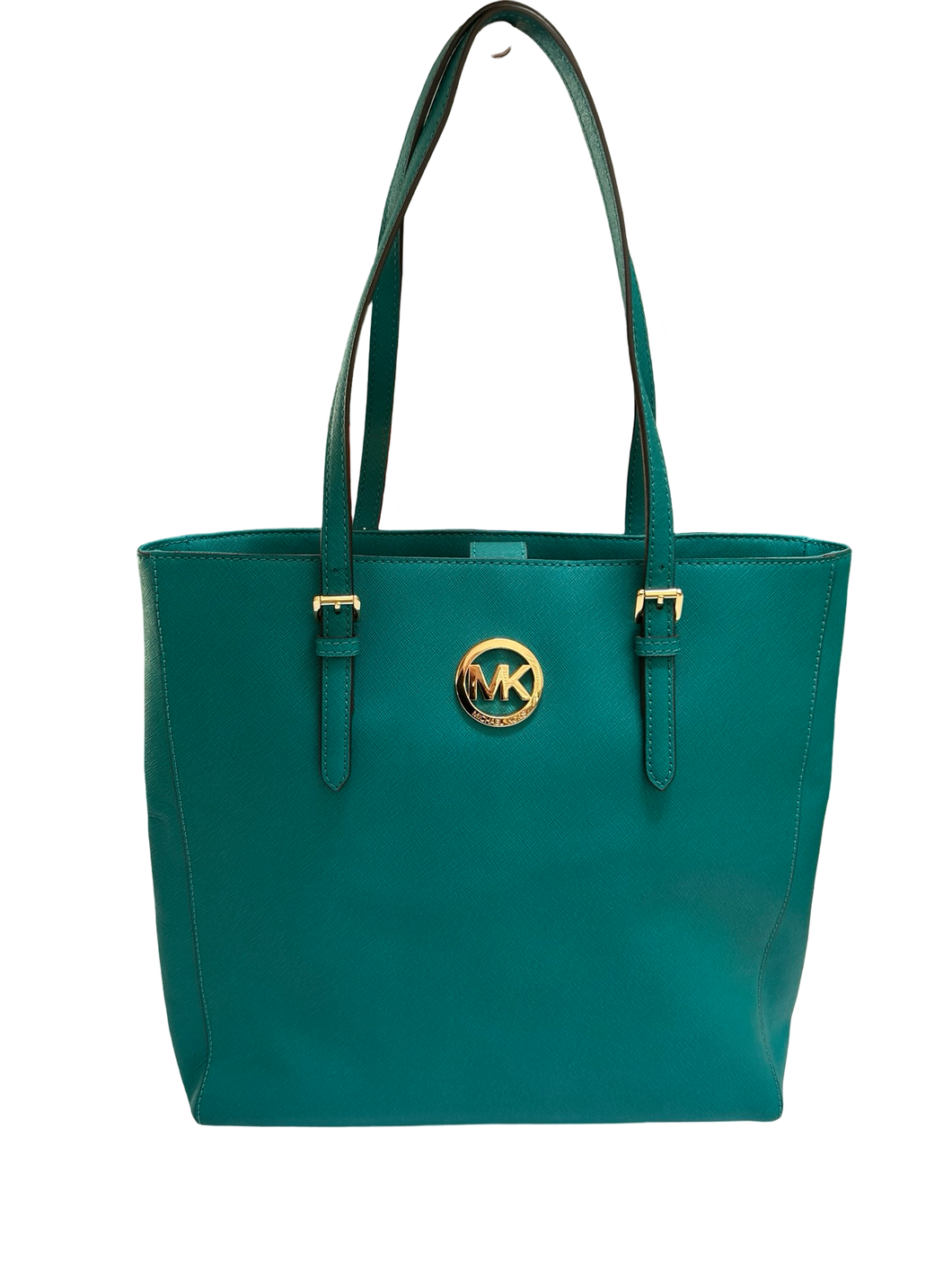 Michael Kors Jet Set Saffiano Leather Teal Tote Bag