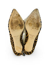 Load image into Gallery viewer, Jimmy Choo Romy 85 Leopard Print Pony Hair Courts UK4
