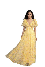 Load image into Gallery viewer, Lace &amp; Beads Shelby Yellow Maxi Dress UK14 RRP £90 New with Tags
