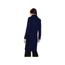 Load image into Gallery viewer, Phase Eight Arlet Crombie Seamed Coat in Ink Blue UK8
