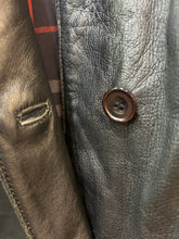 Load image into Gallery viewer, Burberry Vintage Burberry’s Women’s Black Leather Jacket UK14
