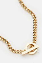 Load image into Gallery viewer, Karen Millen Gold Plated T-Bar Necklace RRP £65
