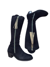 Load image into Gallery viewer, Fairfax &amp; Favor Regina Knee High Heeled Tan Suede Boots UK7.5 EU41 RRP £415

