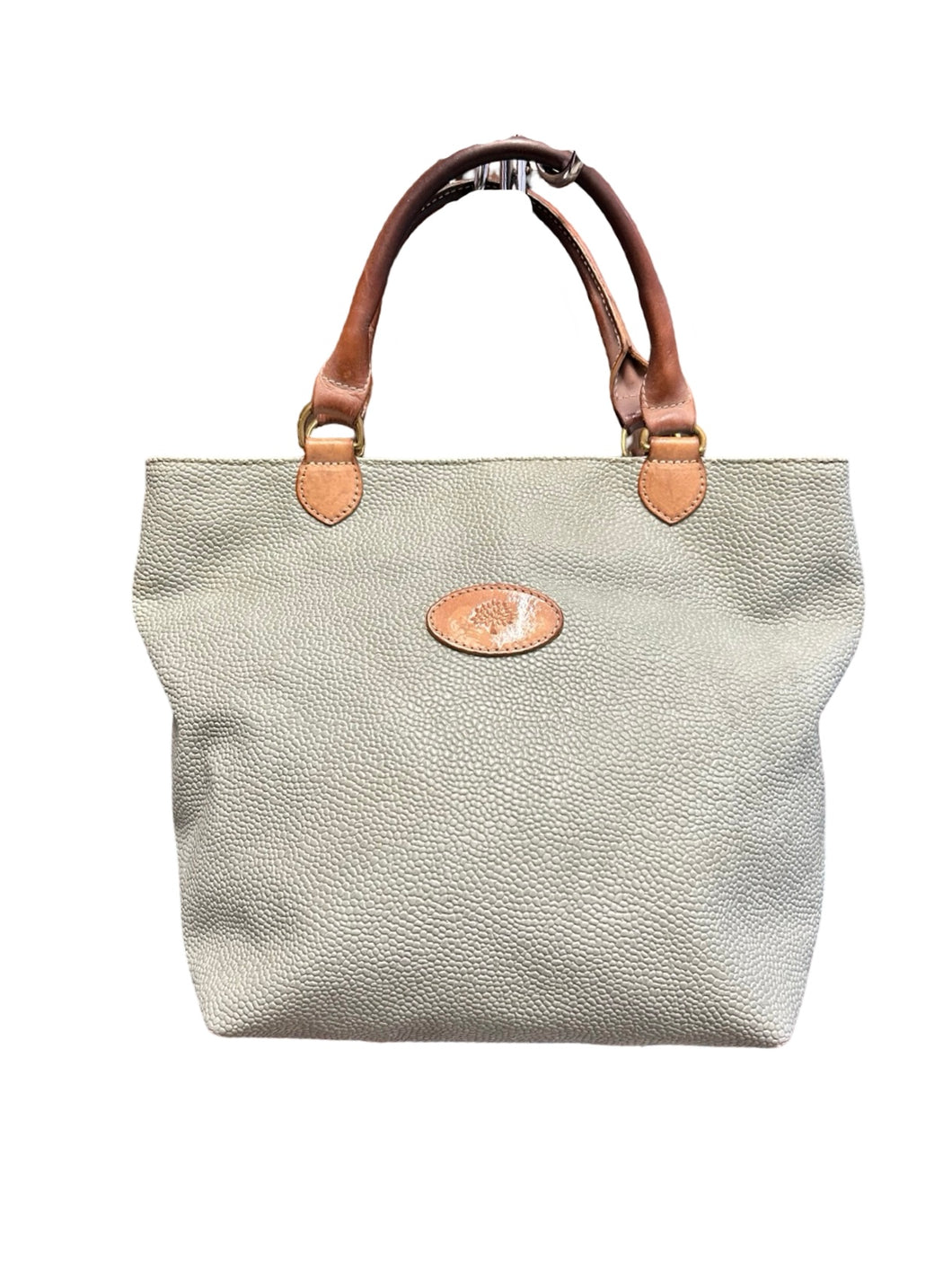 Mulberry Vintage Hellier Tote in Light Blue Scotchgrain Leather