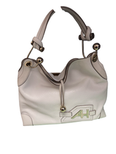 Load image into Gallery viewer, Vintage Anya Hindmarch Slouchy Hobo in White Leather with Gold Hardware
