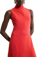Load image into Gallery viewer, Karen Millen Compact Stretch High Low Midi Red Dress UK12 RRP £169
