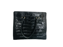 Load image into Gallery viewer, Michael Kors Black Croc Embossed Leather Dillon Tote Multiway Bag
