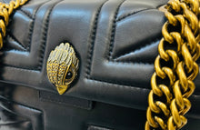 Load image into Gallery viewer, Kurt Geiger London Kensington Union Flag Leather Shoulder Bag in Black
