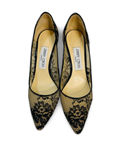 Load image into Gallery viewer, Jimmy Choo Romy 85 Black Lace Courts UK4
