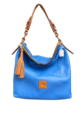Load image into Gallery viewer, Vintage Dooney &amp; Bourke Inc Slouchy Hobo in Electric Blue Leather
