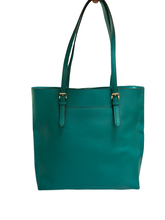 Load image into Gallery viewer, Michael Kors Jet Set Saffiano Leather Teal Tote Bag
