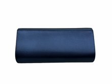 Load image into Gallery viewer, Rainbow Club Navy Satin Serenity Clutch Bag
